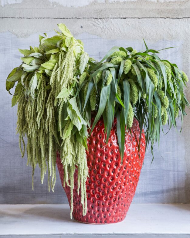 Strawberry Vase Red Xlarge
