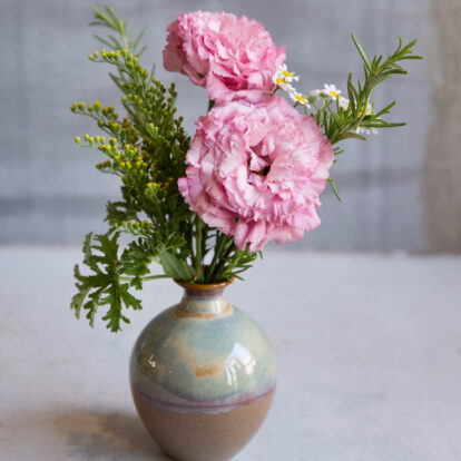 Ceramic Vase Horizon Small with Flowers