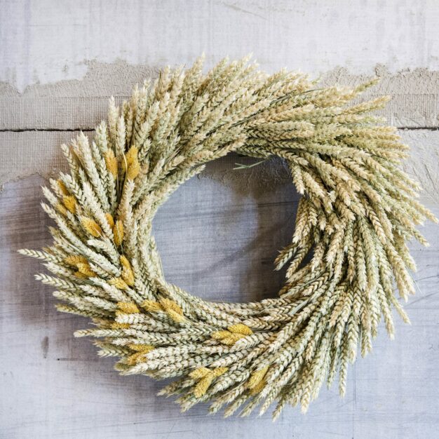 Wheat & Lagurus Wreath