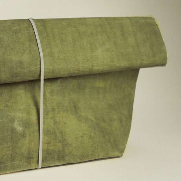 Waxed Linen Roll Top Bag Ivy